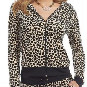 Juicy Couture Leopard Print Zip Up